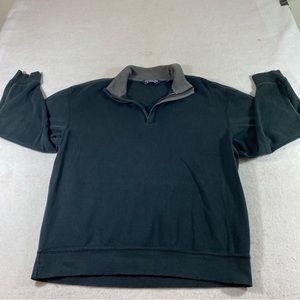 RoundTree and Yorke Pullover Shirt Quarter Zip Long Sleeve Knit Cuffs Lg…